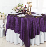 Seamless Square Crushed Taffeta Table Overlay 240GSM Fabric