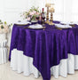 Square Crushed Taffeta Table Overlay 85x85 Regency Purple