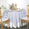 Pintuck Taffeta Table Overlay 85x85 Square Platinum