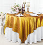 Crushed Taffeta Square Table Overlay 85x85 Gold