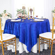 Pintuck Taffeta Table Overlay 85x85 Square Royal Blue