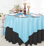 Square Crushed Taffeta Table Overlay 85x85 Baby Blue