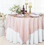 Crushed Taffeta Square Table Overlay 85x85 Blush Pink