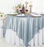 Crushed Taffeta Square Table Overlay 85x85 Dusty Blue