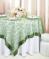 Seamless Embroidered Organza Table Overlay for Elegant Dining