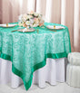 Organza Table Overlay 85x85 Square Jade