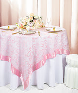 Seamless Embroidered Organza Table Overlay for Elegant Dining
