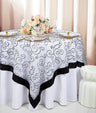 Seamless Embroidered Organza Table Overlay for Elegant Dining