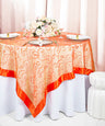 Seamless Embroidered Organza Table Overlay for Elegant Dining