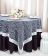 Seamless Embroidered Organza Table Overlay for Elegant Dining