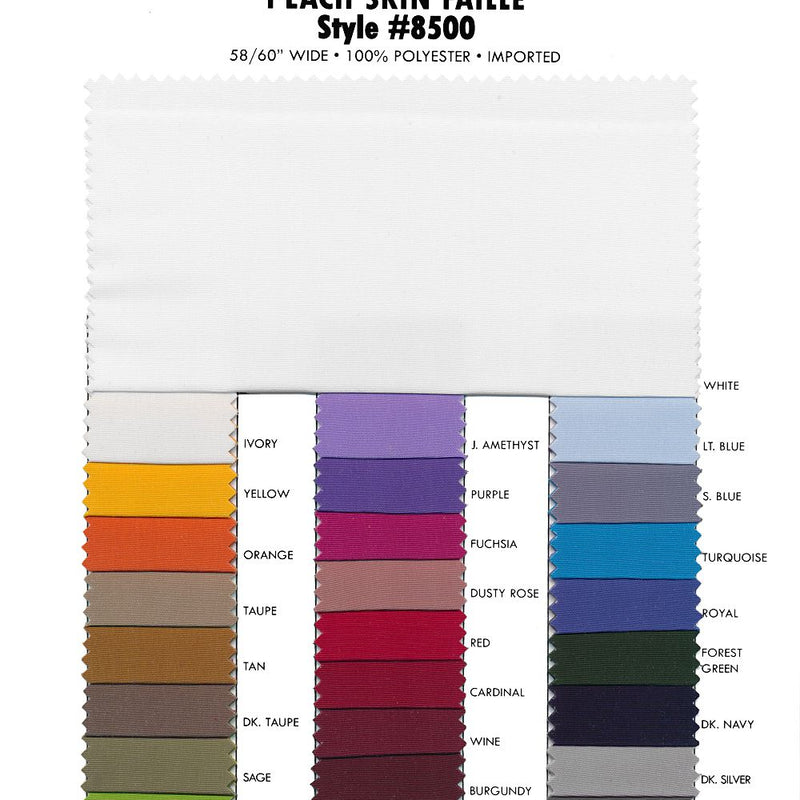 Peach Skin Faille Polyester Fabric - Arabian Teal, 58/60" Width (1 Yard)