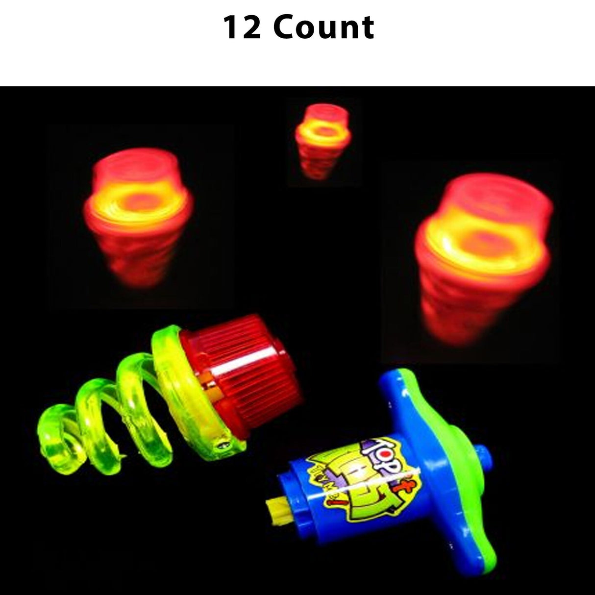 Bouncing Light Up Tops with Launcher