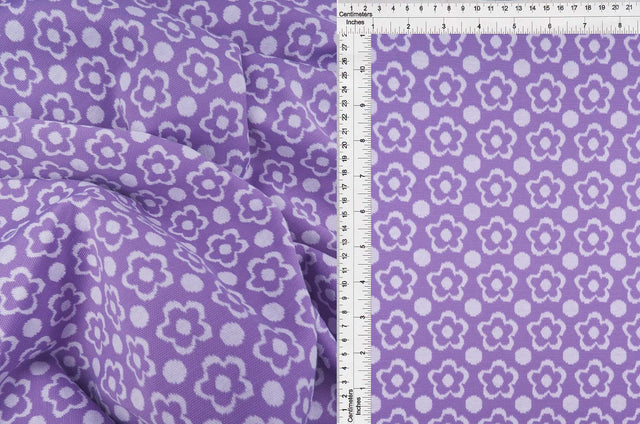 Double Knit Jacquard Floral Fabric