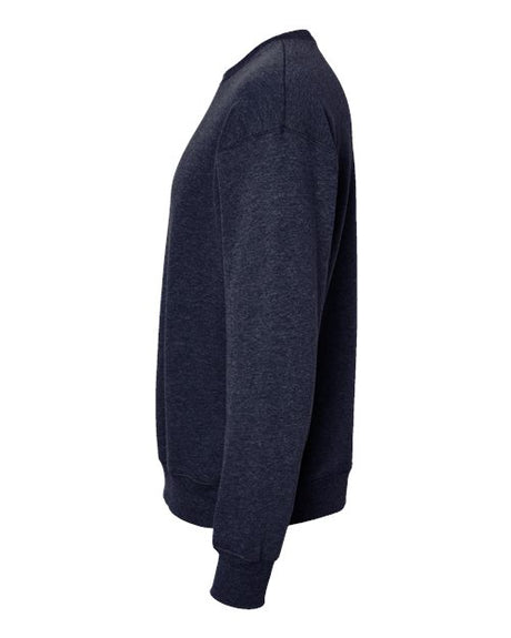Image 1: Sponge Fleece Drop Shoulder Crewneck SweatshirtImage 2: Soft fleece drop shoulder pulloverImage 3: Relaxed fit crewneck sweatshirtImage 4: Blank sweatshirt for custom printingImage 5: Comfortable casual fleece topImage 6: Premium sponge fleece apparel