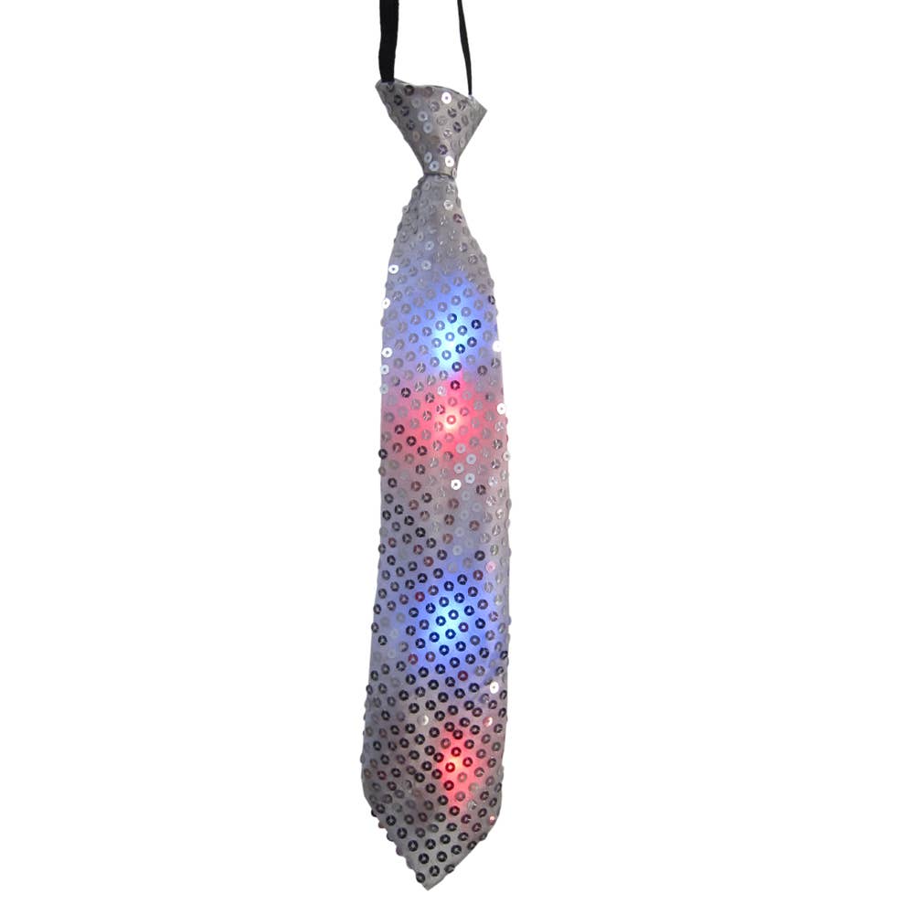 Gold Tie with Flashing Lights