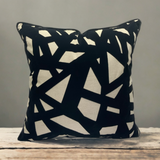 Viva014 Black Velvet Geometric Accent Pillow Polyester Fabric - Multi, 20" X 20" (1 Unit)