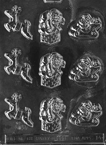 Santa Reindeer Assortment Chocolate Mold - LPC014