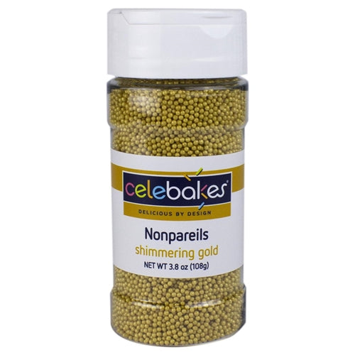 Shimmering Gold Nonpareils - 3.8 Ounce