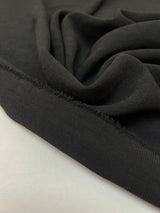 Black Polyester Elastane Twill