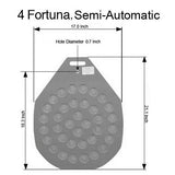 Divider-Rounder Molding Plate 36 Part, #4, 4mm - Fortuna Semi Automatic