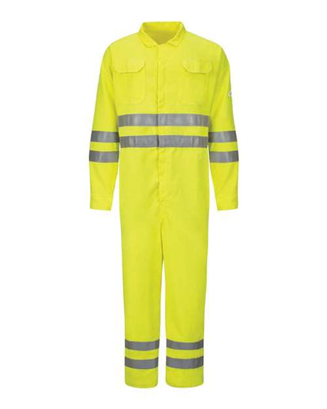 Bulwark Men's Hi-Vis Deluxe Coverall with Reflective Trim - CoolTouch 2, 7 oz.