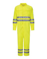Bulwark Men's Hi-Vis Deluxe Coverall with Reflective Trim - CoolTouch 2, 7 oz.