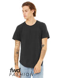 Jersey curved hem tee in Black, White, Athletic Heather, Navy, Dark Gray and Olive cotton jersey for casual everyday wear