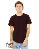 Jersey curved hem tee in Black, White, Athletic Heather, Navy, Dark Gray and Olive cotton jersey for casual everyday wear