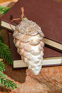 6" Pinecone Glass Ornament