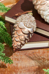6" Pinecone Glass Ornament