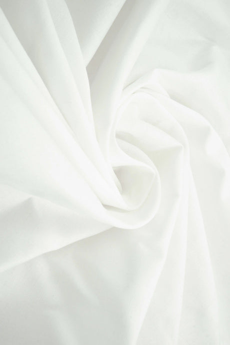 1 Yard Stretch Cotton Poplin Solid Woven Fabric Soft Durable Natural 57/58" Width