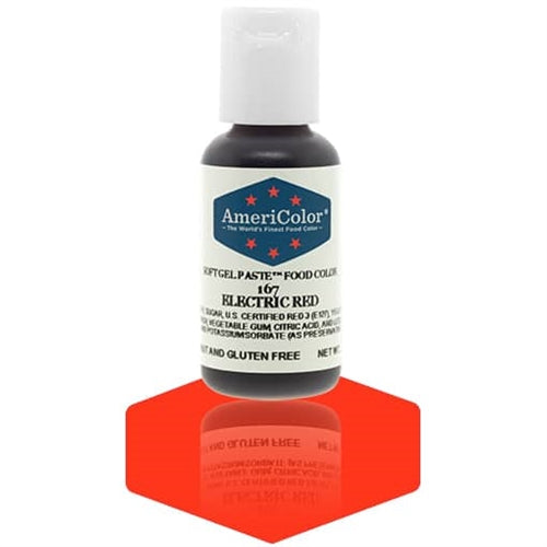 Electric Red Soft Gel Paste Food Color - AmeriColor 167