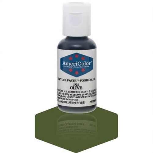Olive Soft Gel Paste Food Color - AmeriColor 191