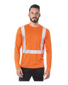 Bayside Unisex USA-Made Hi-Visibility Long Sleeve Performance T-Shirt - Segmented Tape