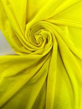 Yellow Polyester Elastane Velour