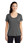Sport-Tek®- Ladies Scoop Neck Short Sleeve Tee