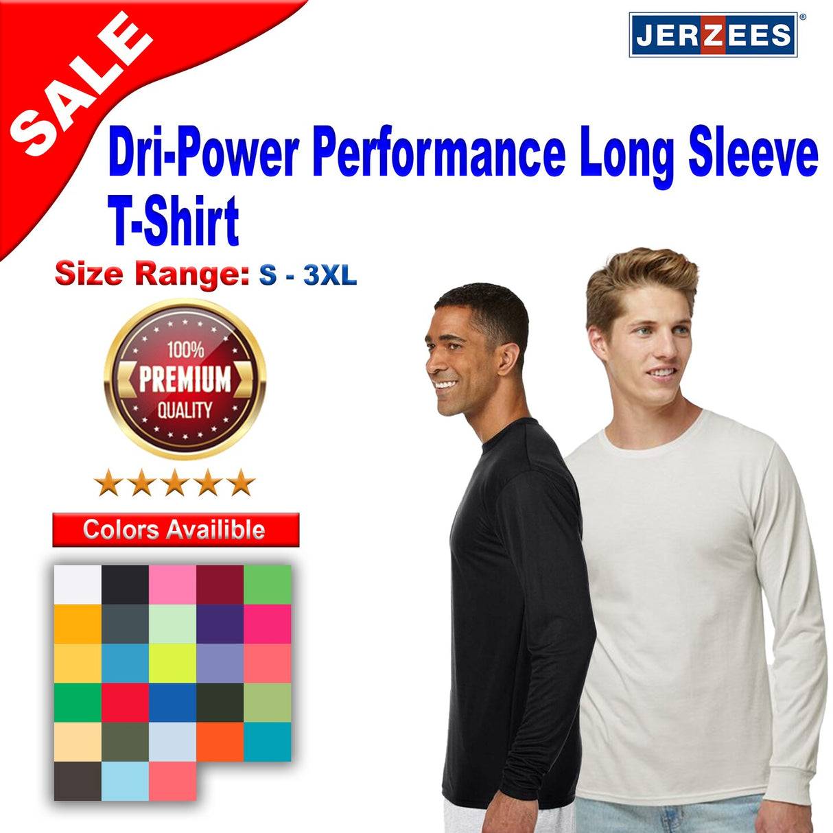 JERZEES® Dri Power Performance Long Sleeve T-Shirt