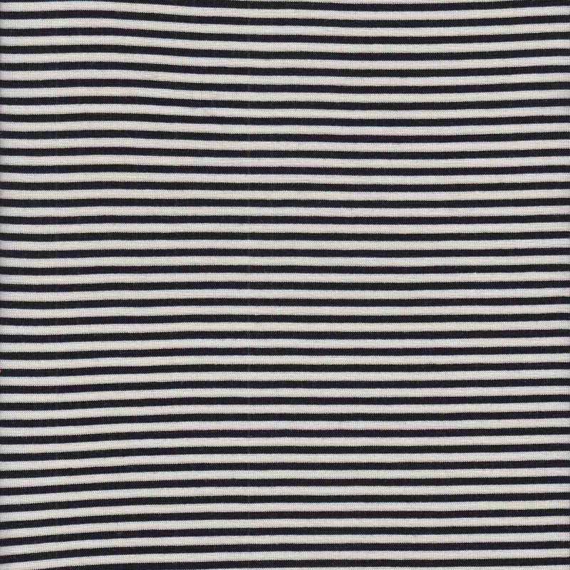 1 Yard Jersey Horizontal Stripe YD Fabric 180 GSM Rayon Spandex Blend Soft Stretch 58/60" Width