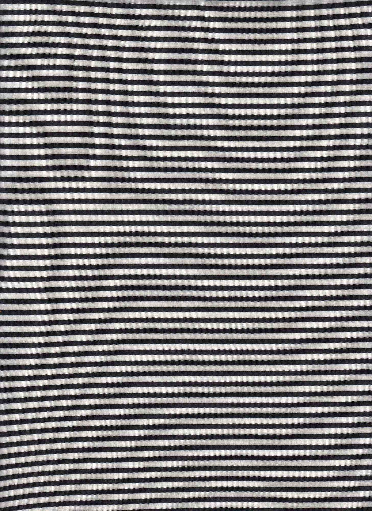 1 Yard Jersey Horizontal Stripe YD Fabric 180?GSM Rayon Spandex Blend Soft Stretch 58/60" Width
