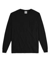 Garment-Dyed Long Sleeve T-Shirt With a Pocket