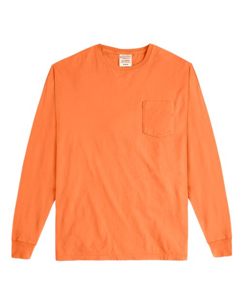 ComfortWash by Hanes Unisex Garment-Dyed Long Sleeve T-Shirt With Pocket