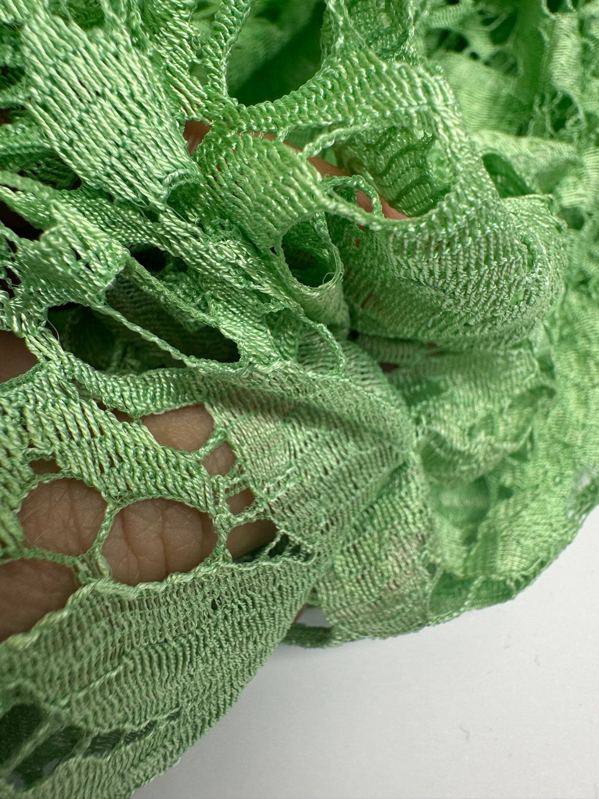 Polyester Lace Floral Green