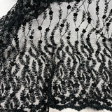 Beaded Lace Fabric on Polyester Net Mesh
