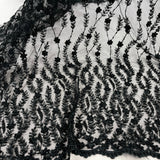 Beaded Lace Fabric on Polyester Net Mesh 50"