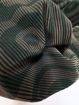 Polyamide Elastane Knitted Fabric Green Black Printed