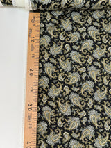 Polyester Crepe Paisley Print Brown Black