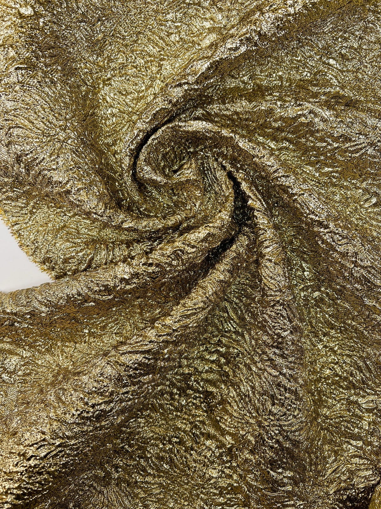 Silk Lurex Jacquard Floral Gold