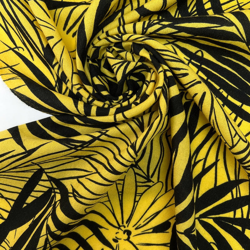 Wool Floral Print Yellow