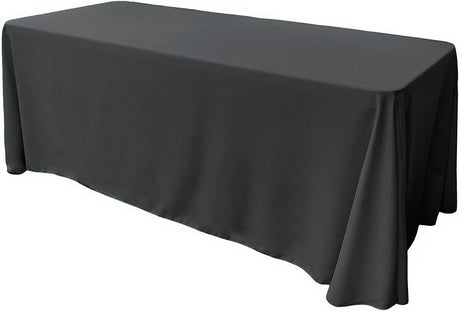 Rectangular Seamless Polyester Poplin Fabric - 86" X 108", Rounded Corners, Party/Wedding Tablecloth (1 Piece)