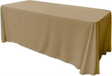 Rectangular Seamless Polyester Poplin Fabric - 86" X 108", Rounded Corners, Party/Wedding Tablecloth (1 Piece)